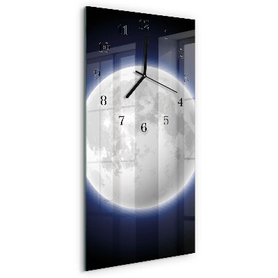 Verticale orologio con stampa Luna