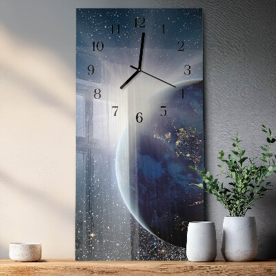 Verticale orologio da parete L'universo della Terra