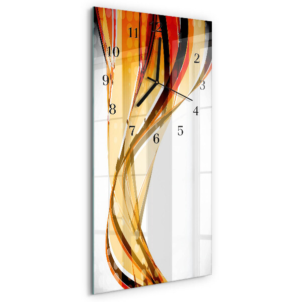Verticale orologio con stampa Astrazione