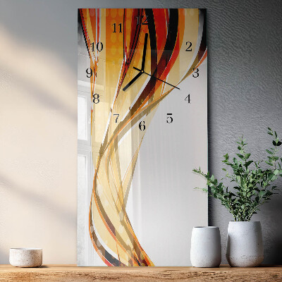 Verticale orologio con stampa Astrazione