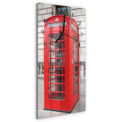 Verticale orologio con stampa Telefono pubblico