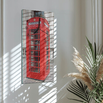 Verticale orologio con stampa Telefono pubblico