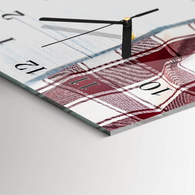 Orologio verticale in vetro Tovaglia
