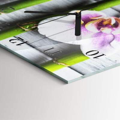 Orologio verticale Bambù orchidea