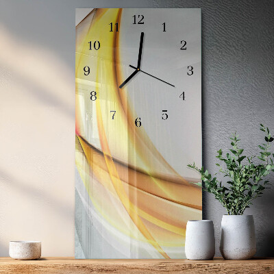 Verticale orologio con stampa Astrazione