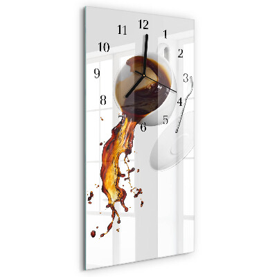 Orologio verticale in vetro Caffè