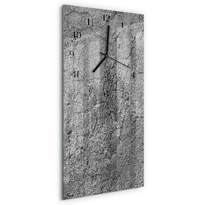 Orologio verticale in vetro Muro in cemento