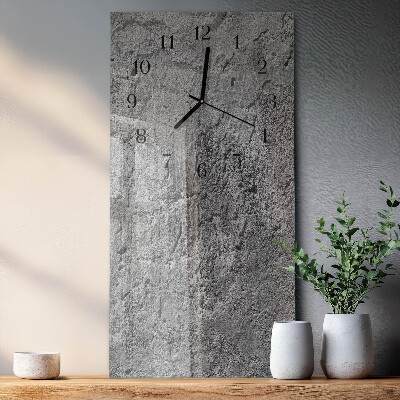 Orologio verticale in vetro Muro in cemento