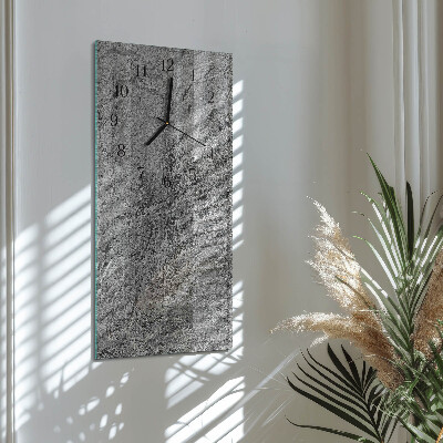 Orologio verticale in vetro Muro in cemento