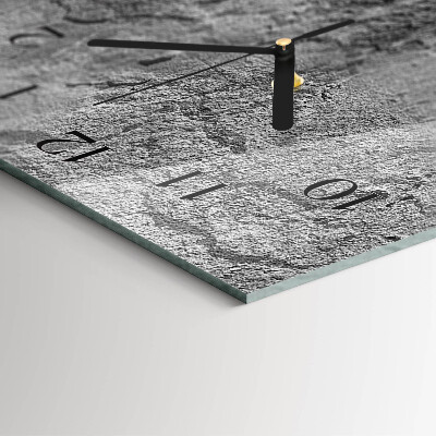 Orologio verticale in vetro Muro in cemento