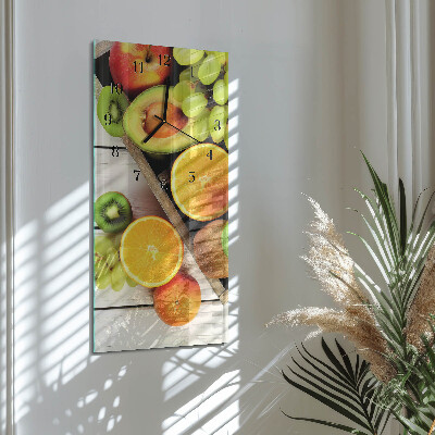 Verticale orologio con stampa Frutta