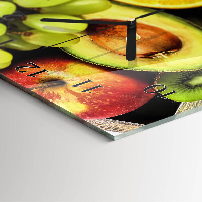 Verticale orologio con stampa Frutta