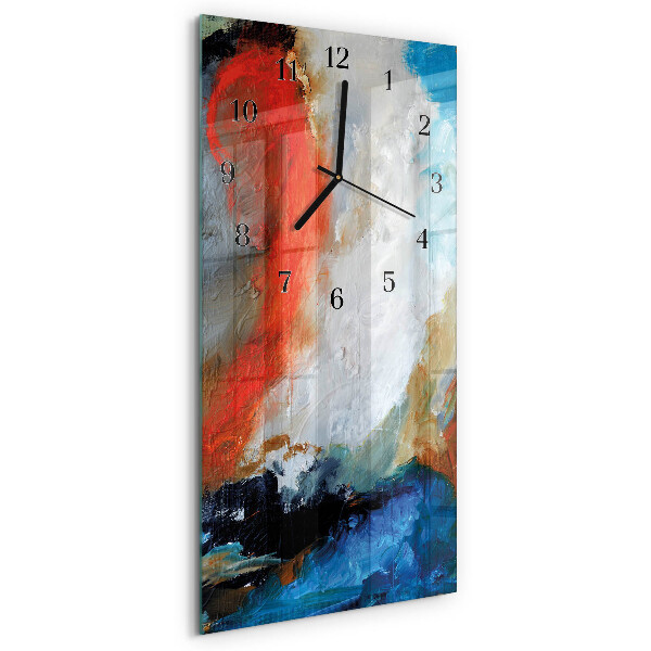 Orologio verticale in vetro Caos