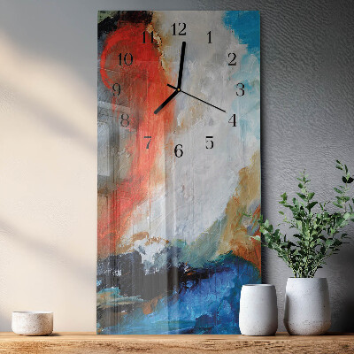 Orologio verticale in vetro Caos