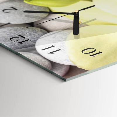 Verticale orologio da parete Pietre di orchidea
