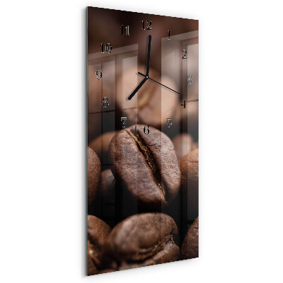 Verticale orologio da parete Chicchi di caffè