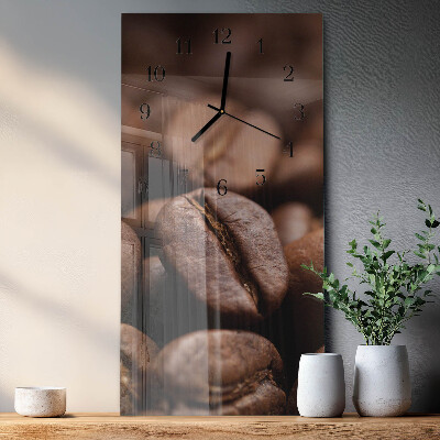Verticale orologio da parete Chicchi di caffè