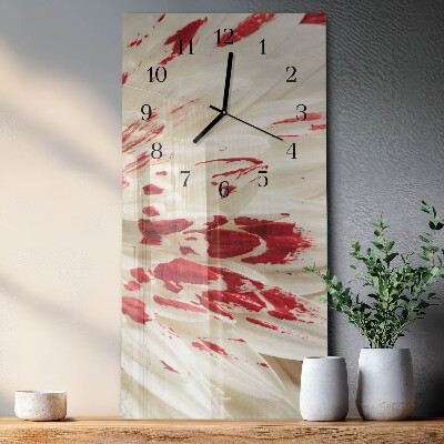 Verticale orologio con stampa Fiore