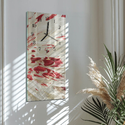 Verticale orologio con stampa Fiore