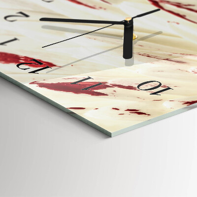 Verticale orologio con stampa Fiore