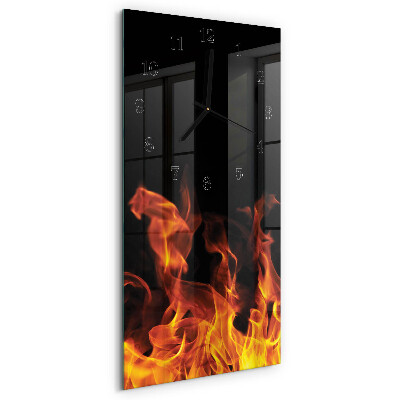 Orologio verticale in vetro Fuoco