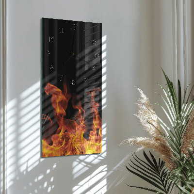 Orologio verticale in vetro Fuoco