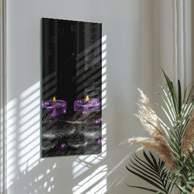 Orologio verticale in vetro Pietre a candela