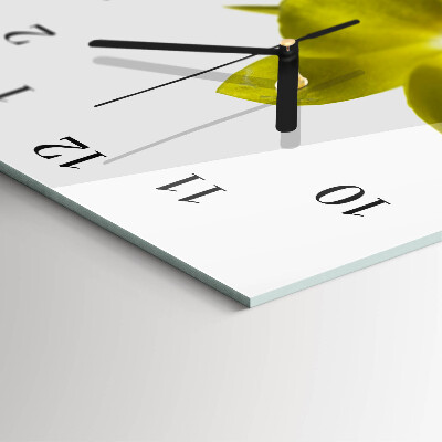 Verticale orologio con stampa Orchidea