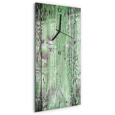 Orologio verticale in vetro Tavola di legno