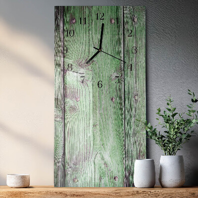Orologio verticale in vetro Tavola di legno