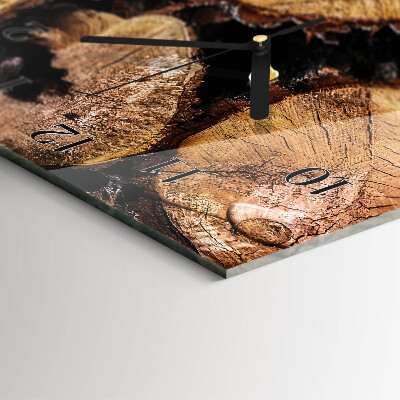 Verticale orologio con stampa Venature del legno