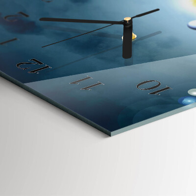 Orologio verticale in vetro La mano del pianeta