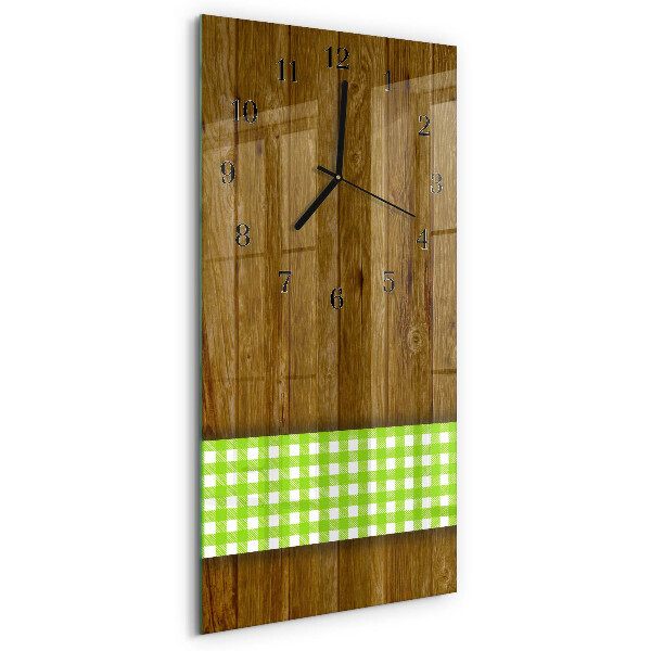 Orologio verticale in vetro Tavolo in legno