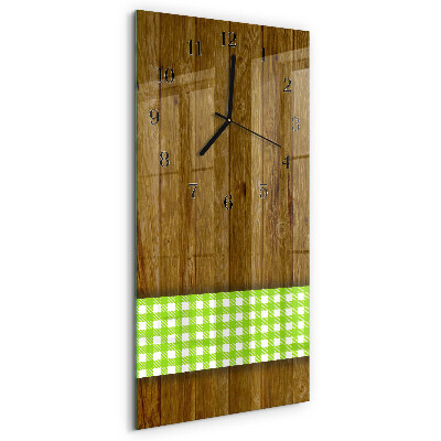 Orologio verticale in vetro Tavolo in legno