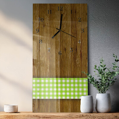 Orologio verticale in vetro Tavolo in legno