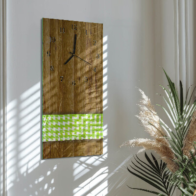 Orologio verticale in vetro Tavolo in legno