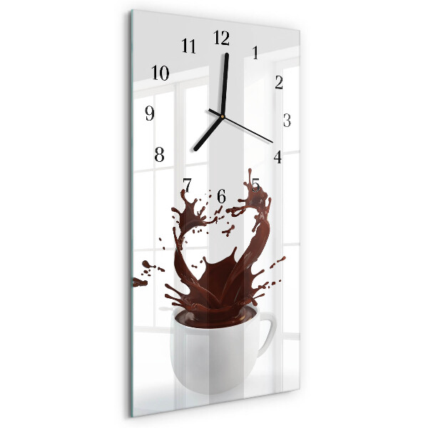 Verticale orologio con stampa Caffè