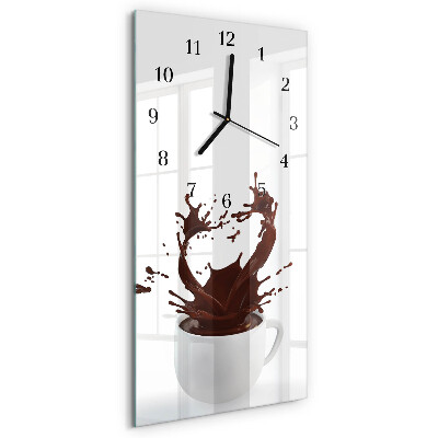 Verticale orologio con stampa Caffè