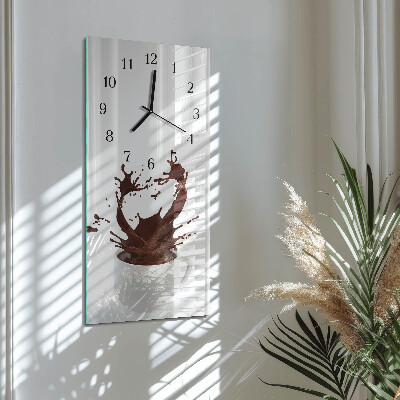 Verticale orologio con stampa Caffè