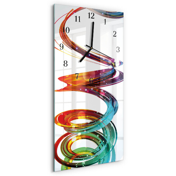 Orologio verticale in vetro Spirale