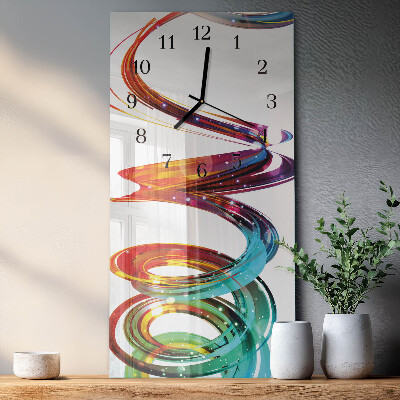 Orologio verticale in vetro Spirale