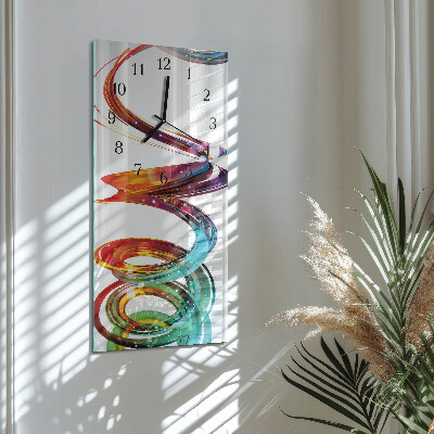 Orologio verticale in vetro Spirale