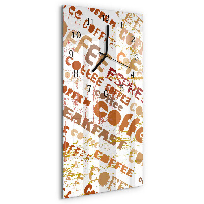 Orologio verticale in vetro Caffè