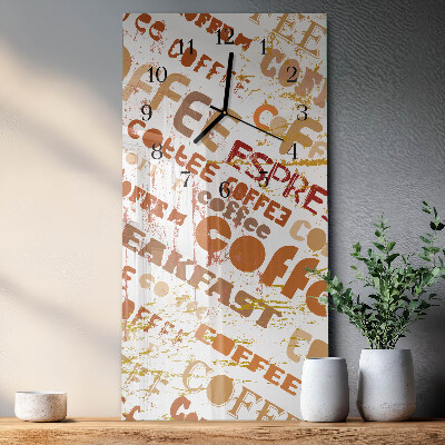 Orologio verticale in vetro Caffè