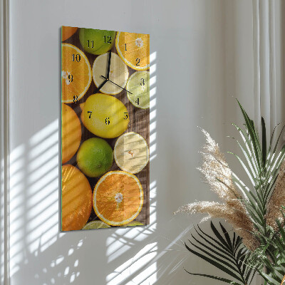Orologio verticale in vetro Frutta
