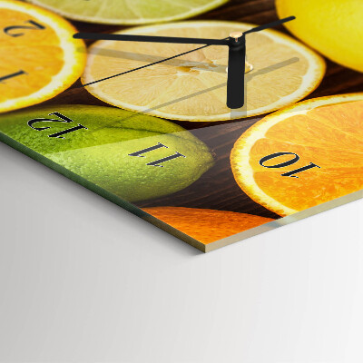 Orologio verticale in vetro Frutta