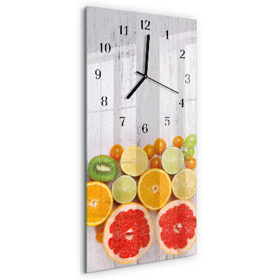 Orologio verticale in vetro Frutta