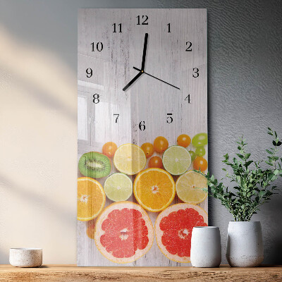 Orologio verticale in vetro Frutta