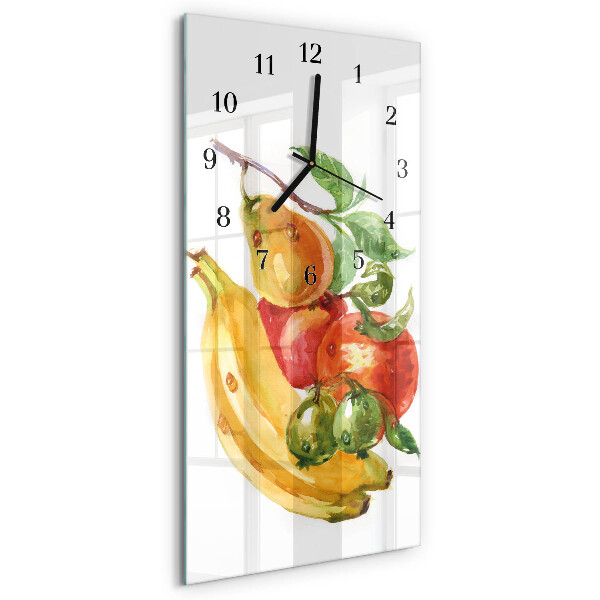 Orologio verticale in vetro Frutta