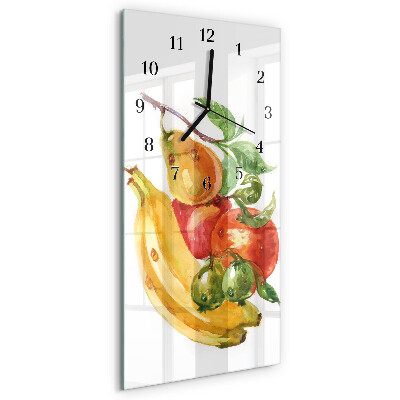 Orologio verticale in vetro Frutta